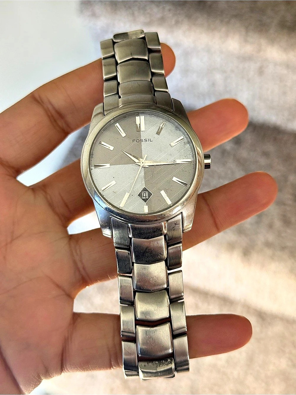 Fossil 90s arkitekt Silver-Tone Watch men’s